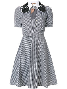 flared gingham cut-out dress Nº21