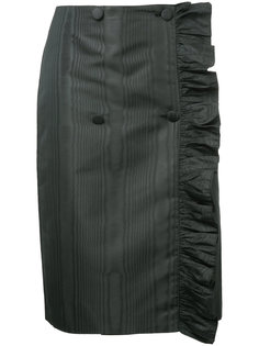 асимметричная юбка-карандаш с оборкой  MSGM
