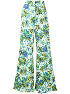 широкие брюки с цветочным принтом MSGM