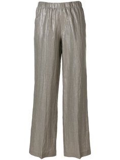 metallic flared trousers Kiltie