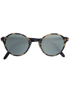 округлые солнцезащитные очки с черепаховым эффектом Oliver Peoples