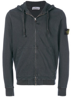logo patch hooded jacket Stone Island