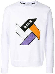 geometric pattern sweatshirt MSGM