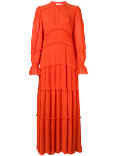 платье макси со сборками Tory Burch