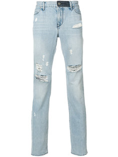 джинсы с потертой отделкой Rta
