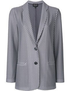 жакет прямого кроя с тканым дизайном Giorgio Armani