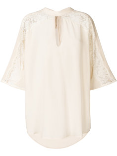блузка с кружевными вставками Ermanno Ermanno