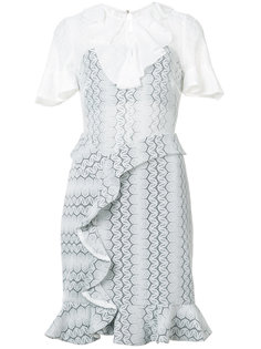 двухслойное ажурное платье с оборками Three Floor