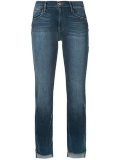 укороченные джинсы с асимметричным краем  Frame Denim