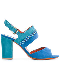 двухцветные сандалии Santoni