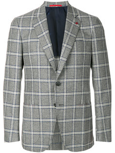 checked button blazer Isaia
