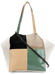 colour-block patch tote Carmina Campus