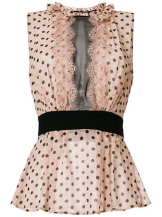 polka dot flared top Elisabetta Franchi
