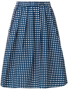 gathered checked midi skirt Michael Michael Kors