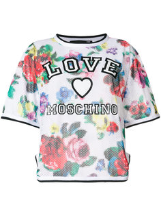 футболка с цветочным принтом  Love Moschino