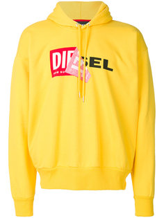 толстовка с логотипом и капюшоном  Diesel