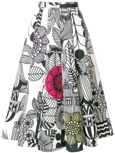 юбка-миди с цветочным принтом Junya Watanabe Comme Des Garçons