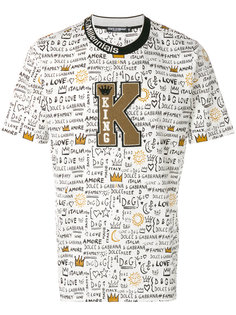 футболка с нашивкой King Dolce &amp; Gabbana