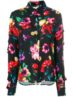 pixel floral print shirt Love Moschino