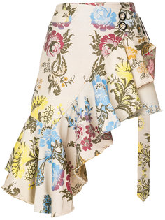 асимметричная юбка с цветочным узором Marquesalmeida