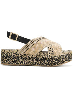 cross strap platform sandals Paloma Barceló