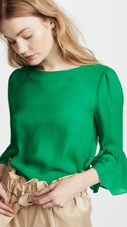 alice + olivia Bernice Ruffle Sleeve Top