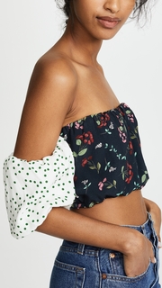 Backstage Crazy Love Mixed Media Top