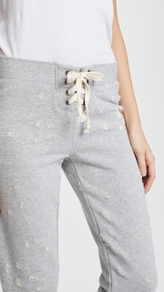 David Lerner Distressed Cropped Track Pants