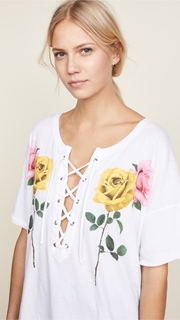 Wildfox Long Stems Lace Up Tee