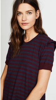 Wilt Slouchy Double Sleeve Striped Tee