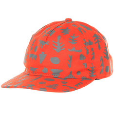 Бейсболка с прямым козырьком Poler Floppy Print Snapback Mushy Trees Cayenne