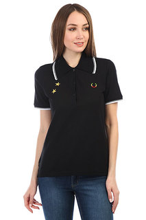 Поло женское Fred Perry Star Embroidered Pique Black
