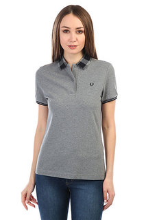 Поло женский Fred Perry Gingham Collar Pique Grey