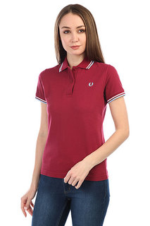 Поло женское Fred Perry Twin Tipped Burgundy