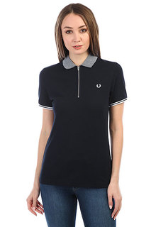 Поло женское Fred Perry Tipped Zip Neck Pique Navy