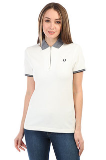 Поло Fred Perry Tipped Zip Neck Pique White