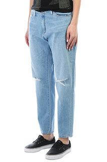 Джинсы узкие женский Carhartt WIP Domino Blue (fight Prime Bleached)