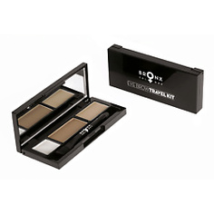 BRONX COLORS Набор для бровей Eye Brow Travel Kit DARK BROWN, 3,2 г