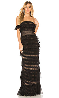 Вечернее платье с открытыми плечами elora - BCBGMAXAZRIA