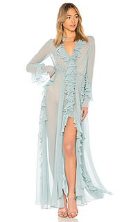 Длинный рукав оборка макси analeigh - Michael Costello