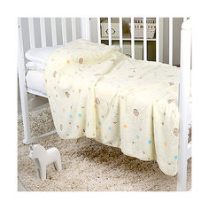 Плед-покрывало Мишки и звезды 100х118  Velsoft 2-стороннее оверлок, Baby Nice