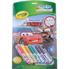 Раскраска по номерам "Тачки", Crayola