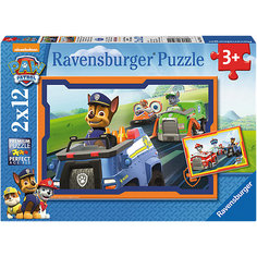 Пазл "Щенячий патруль в действии", 2х12 детали Ravensburger