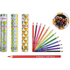 Цветные карандаши в тубе, 12 цветов Schreiber