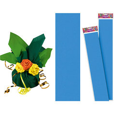 Голубая крепированная бумага 50*250 см Tukzar