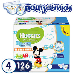 Подгузники Huggies Ultra Comfort 4 Disney Box для мальчиков, 8-14 кг, 126 шт. (42х3)