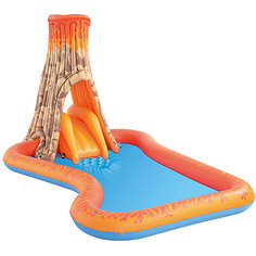 Игровой бассейн с брызгалкой и горкой Вулкан, Bestway