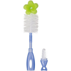 Ёршик 2 в 1 для бутылочек и сосок DOUBLE CLEAN, Happy Baby, лайм