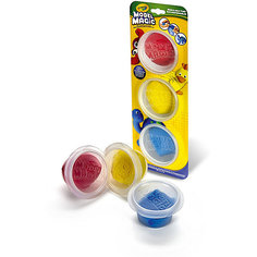 Волшебный пластилин Crayola, 3 цвета в баночках