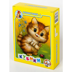 Кубики "Пушистики-1" (без обклейки) 12 шт Десятое королевство